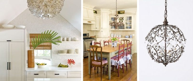 floral chandelier for the kitchen