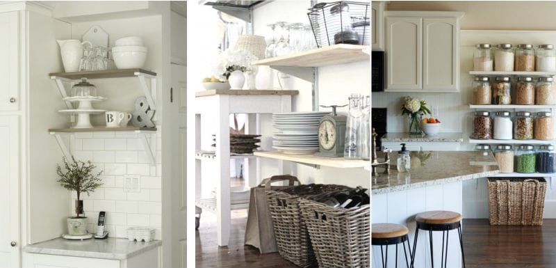 Kitchen decorative shelves