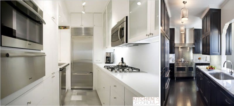 Lighting elongated kitchen