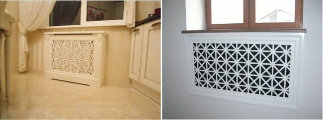 design of decorative screens for the battery and radiators