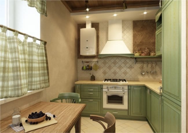 Kitchen design with gas stove