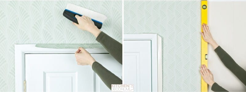 How to glue wallpaper near the door