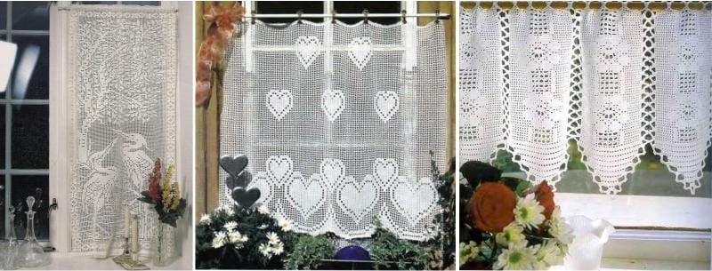 Ideas knitted curtains - loin knitting
