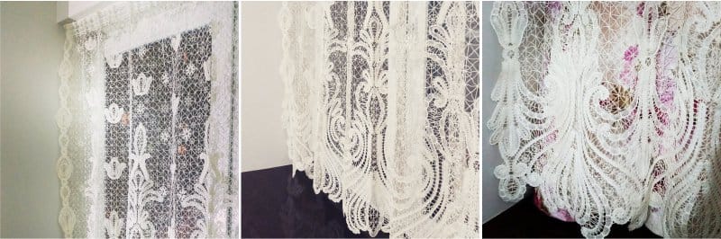 Ideas knitted curtains - Irish lace