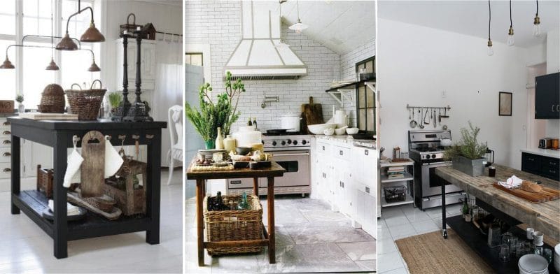 Island in the kitchen - country style, Provence, Chebbi chic, rustic