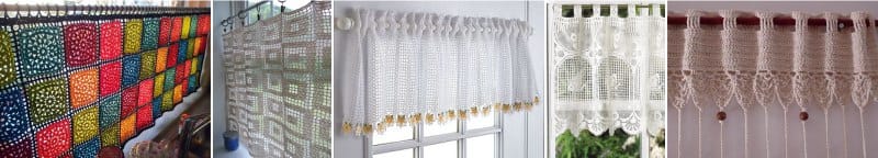 Methods of fastening knitted curtains