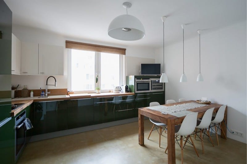 Плафон у кухињи у стилу минимализма