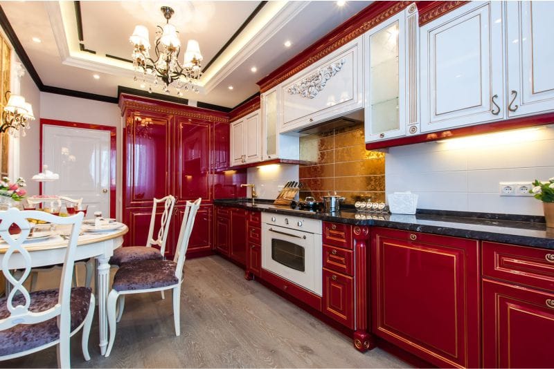 Classic red kitchen