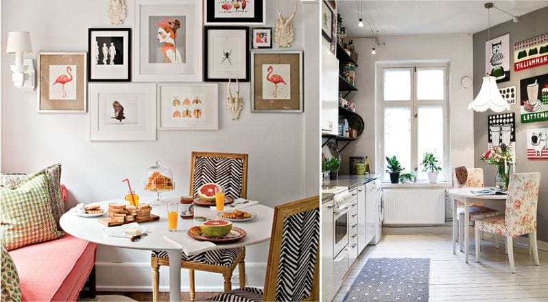 Virtuvės interjero paveikslų sudėtis