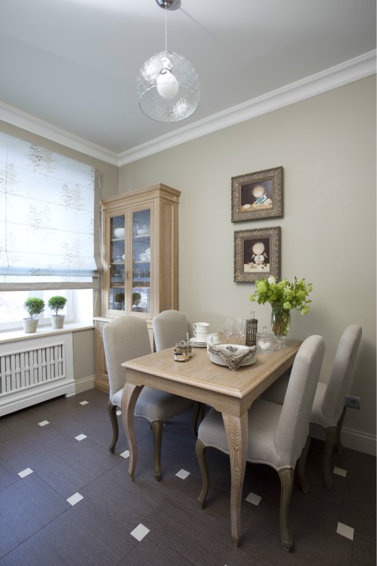 Pictures in the design of the dining area