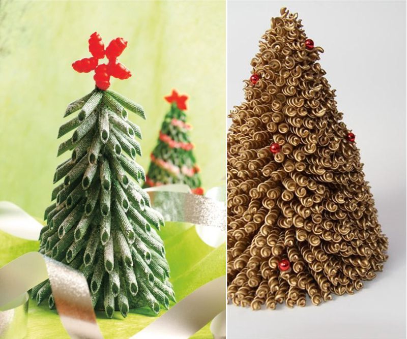 Fir-trees from feathers and spirals