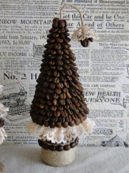 Χριστουγεννιάτικο δέντρο από κόκκους καφέ