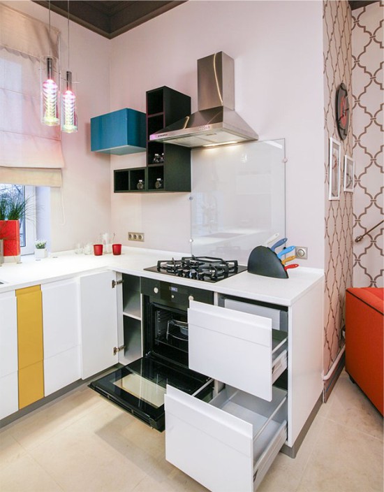 Pracovná plocha kuchyne-obývacia izba 20,5 m2. m