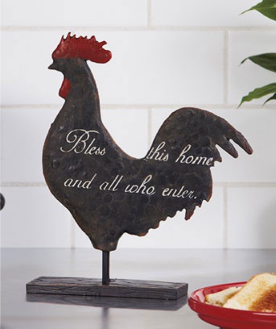 Rooster, painted with slate paint