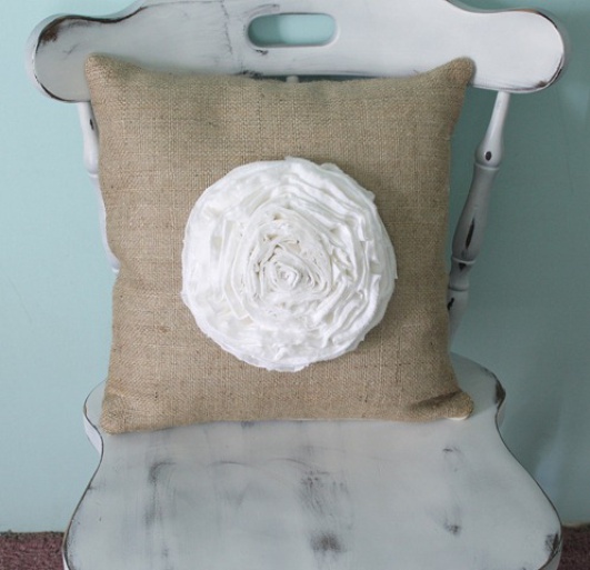 Flower on cushion cover