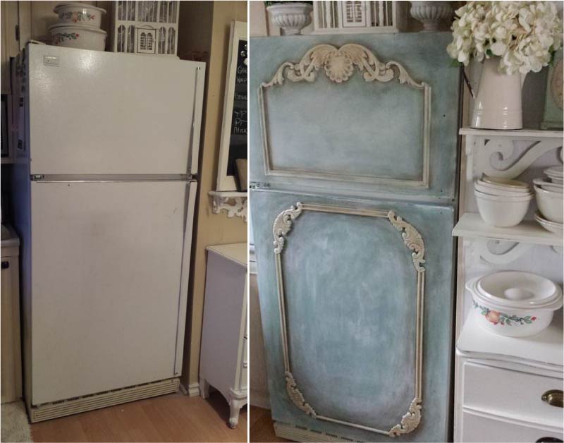 Šaldytuvo dekoras prieš ir po