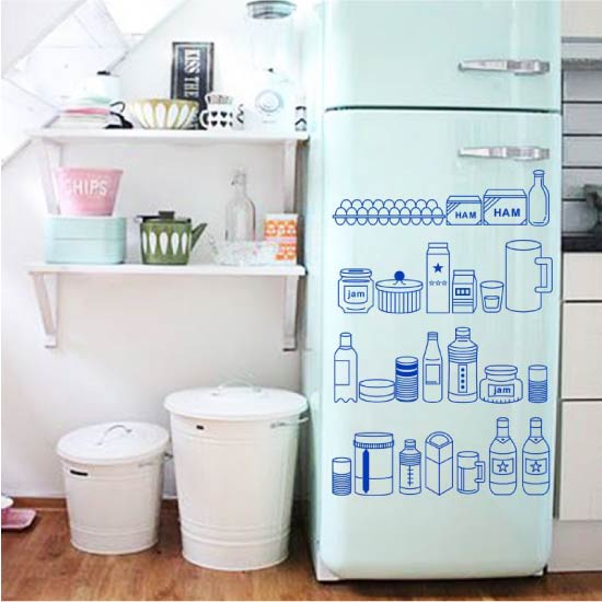 Mga sticker sa refrigerator